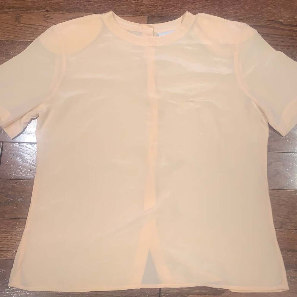 Vintage Evan Picone Women’s 100% Silk Short Sleeve Button‎ Down Blouse – Size 12